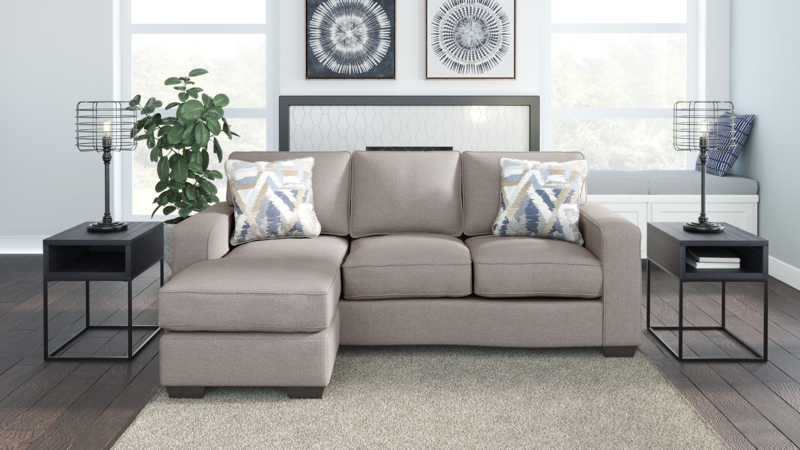 sectional in small living room