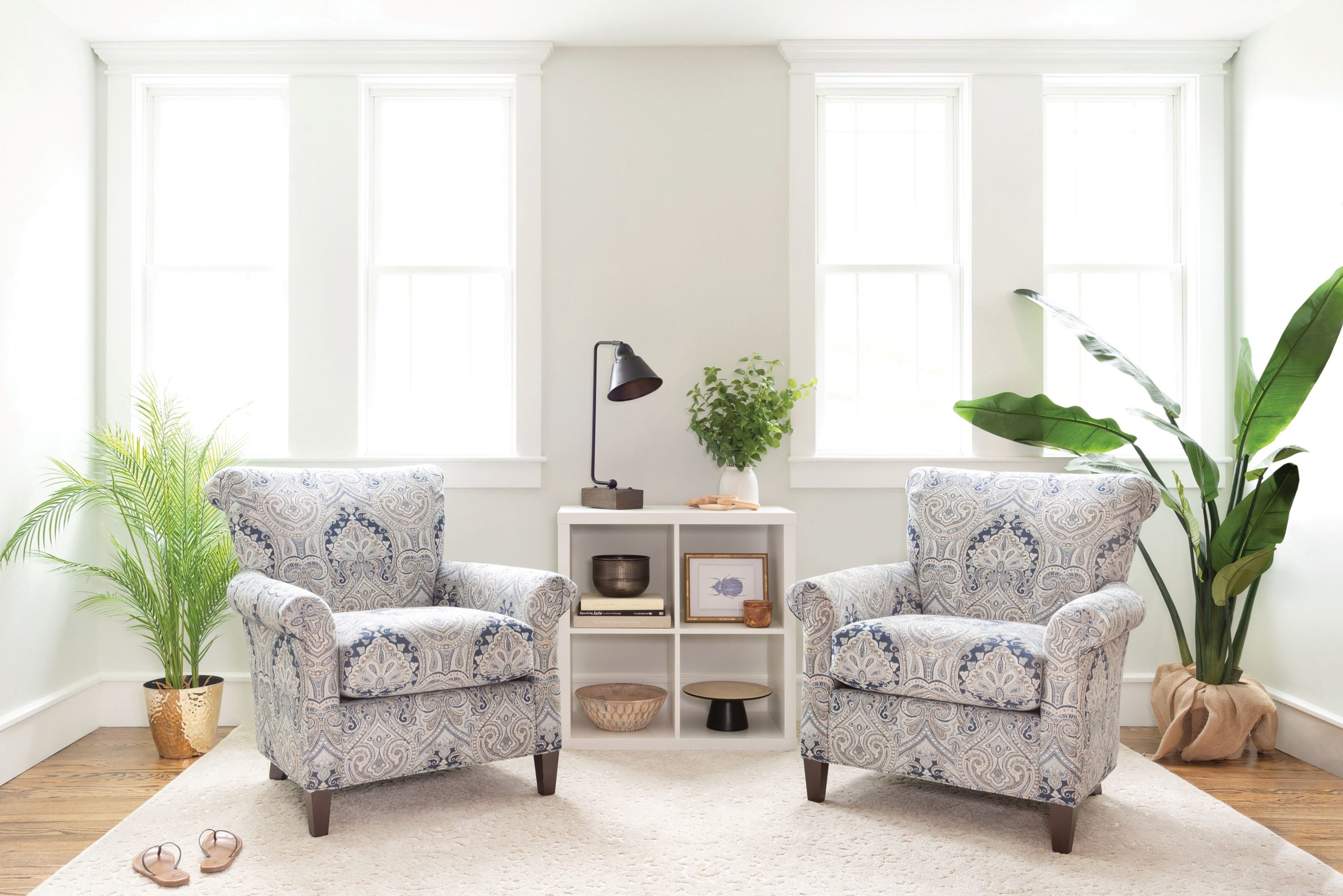 living room with two sofas