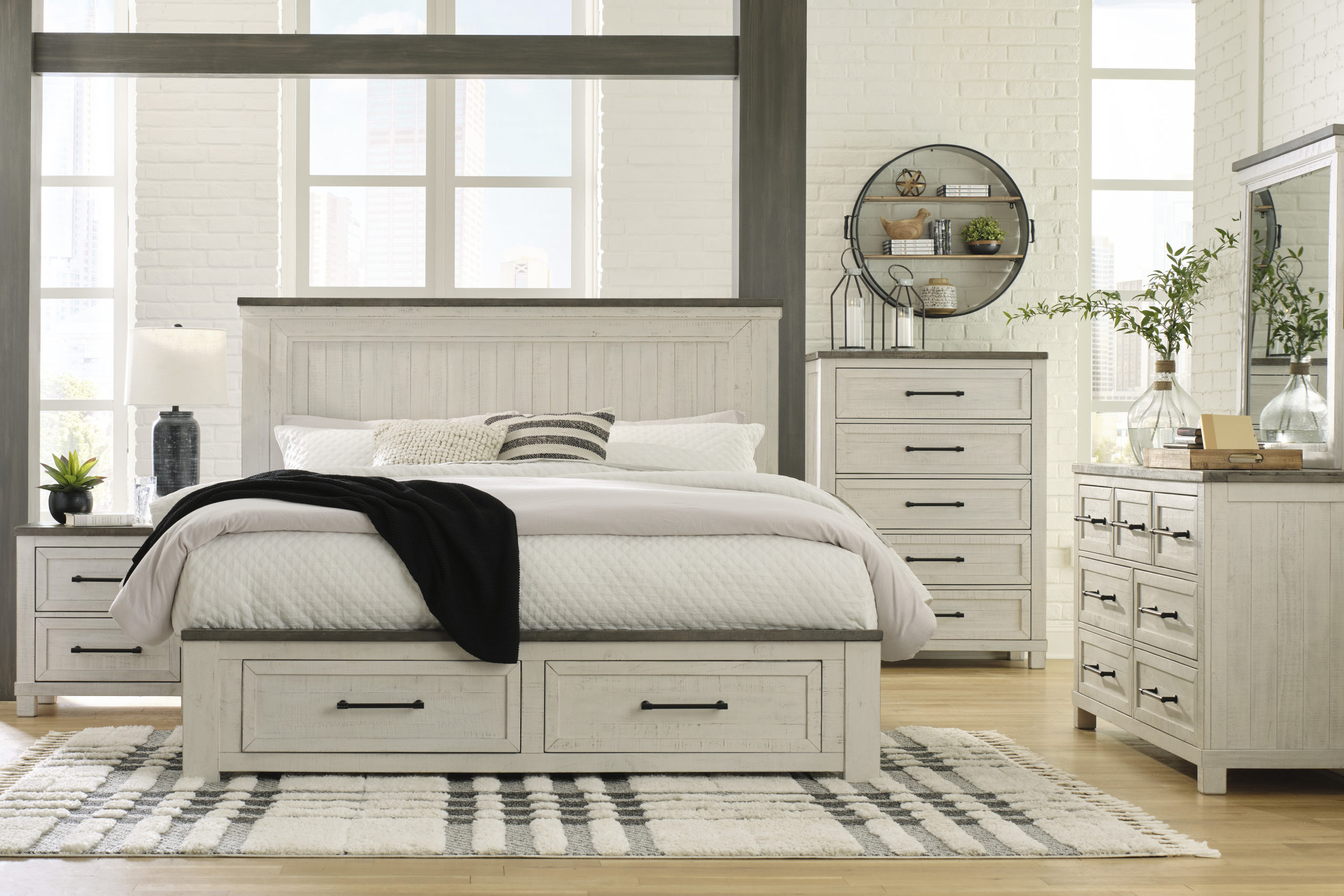 Bed placement in a small bedroom